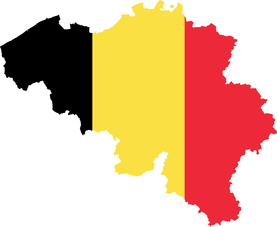Flag map of Belgium