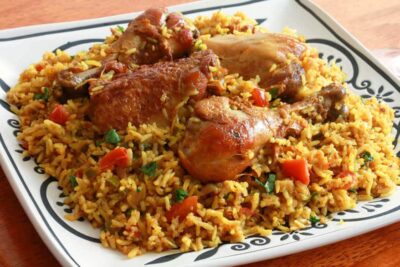 National Dish of Bahrain - Chicken Machboos