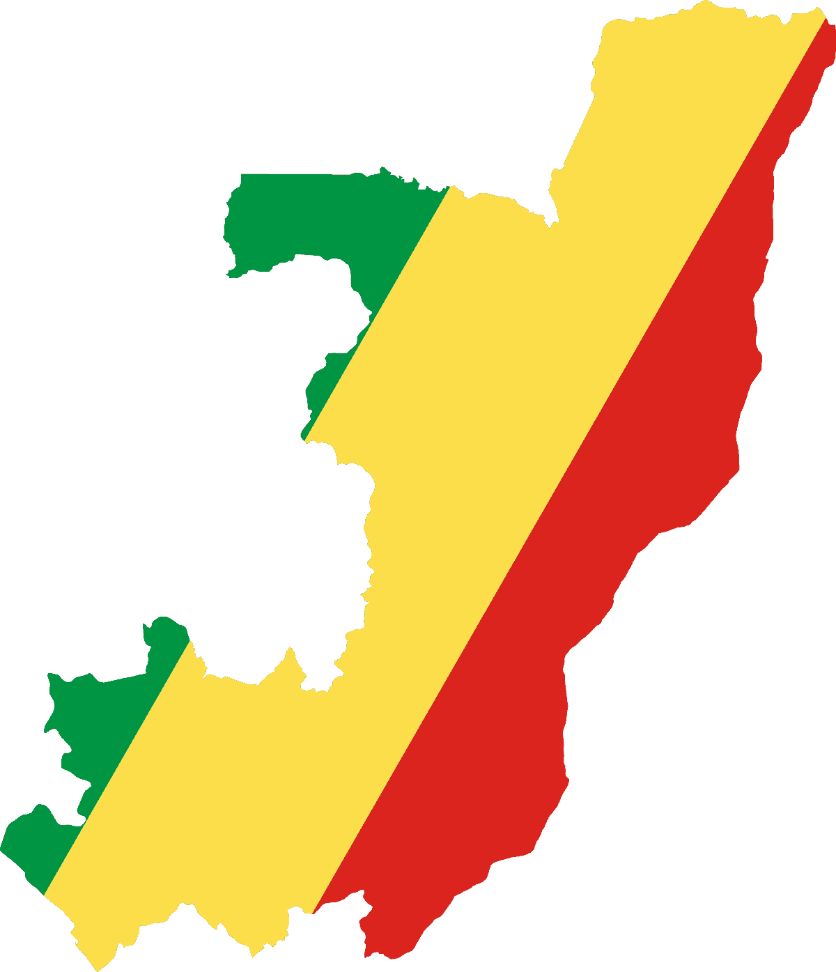 Flag map of Republic of Congo