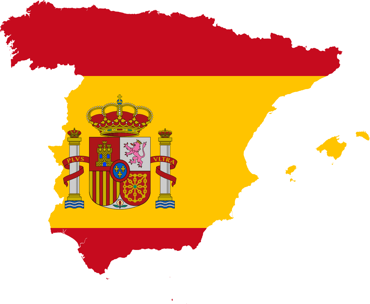 Flag map of Spain
