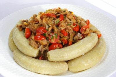 National Dish of Saint Lucia - Green fig and saltfish