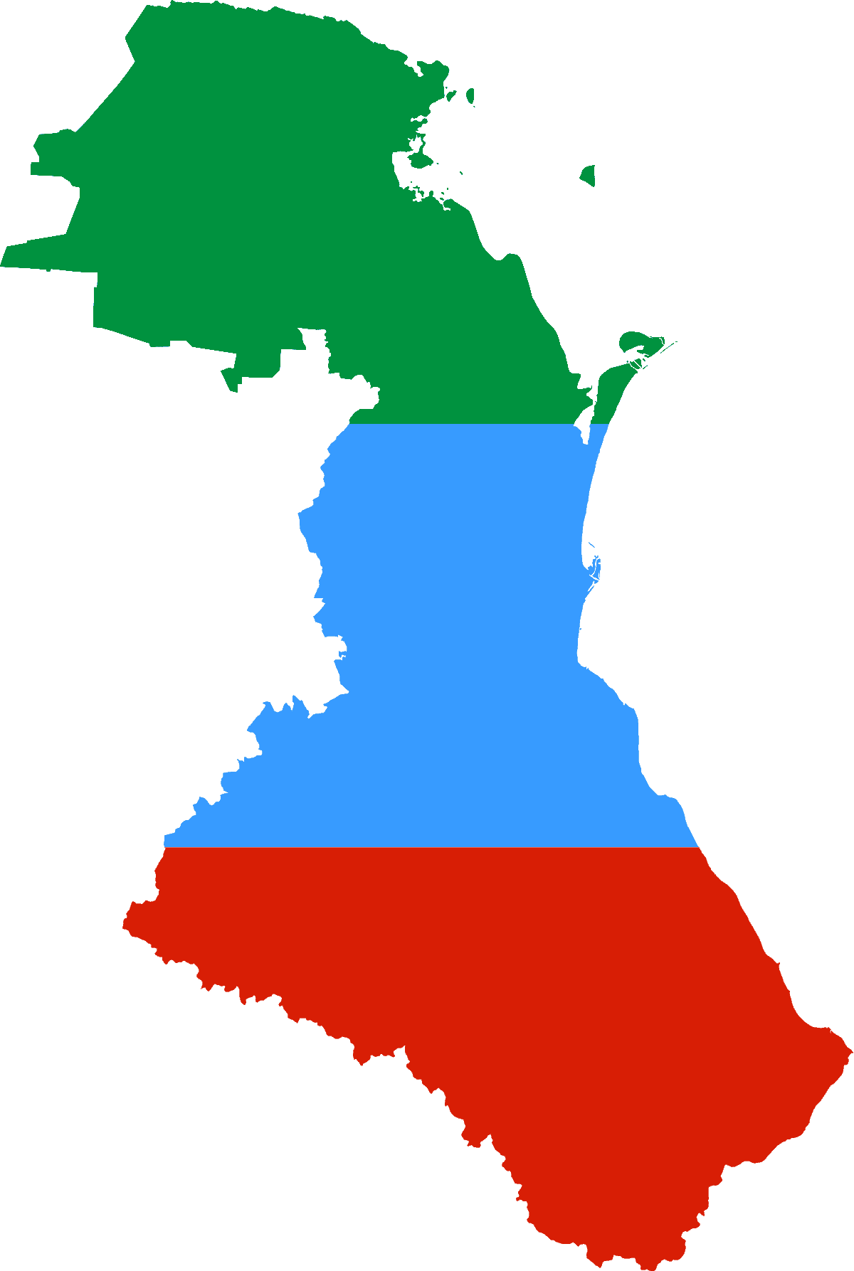Flag map of Dagestan