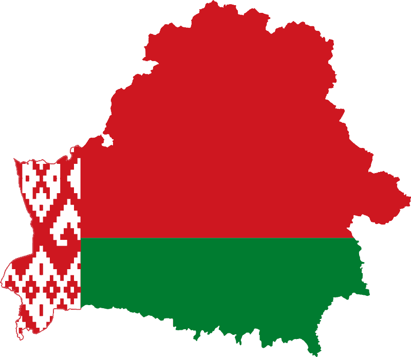 Flag map of Belarus