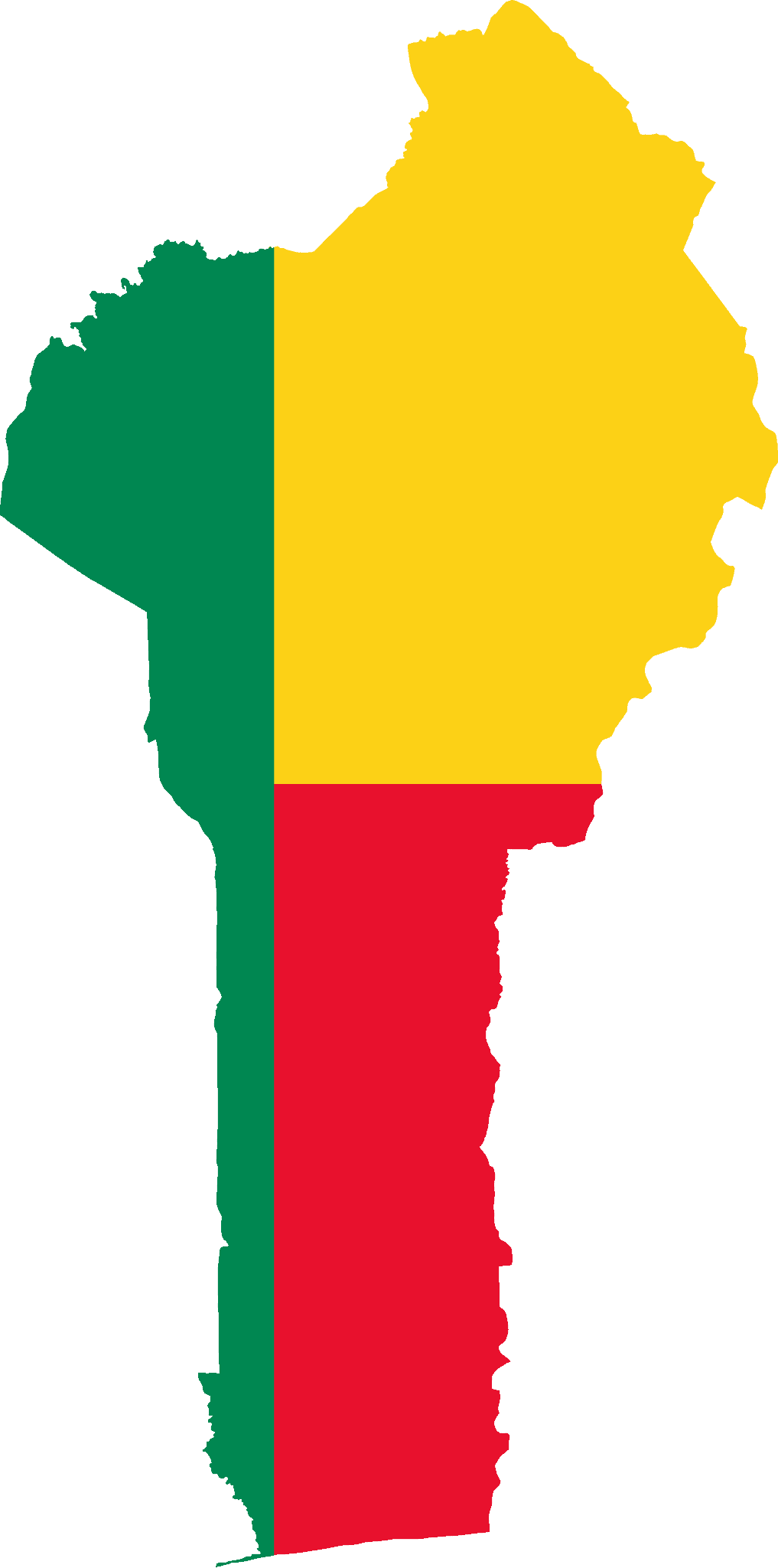 Flag map of Benin