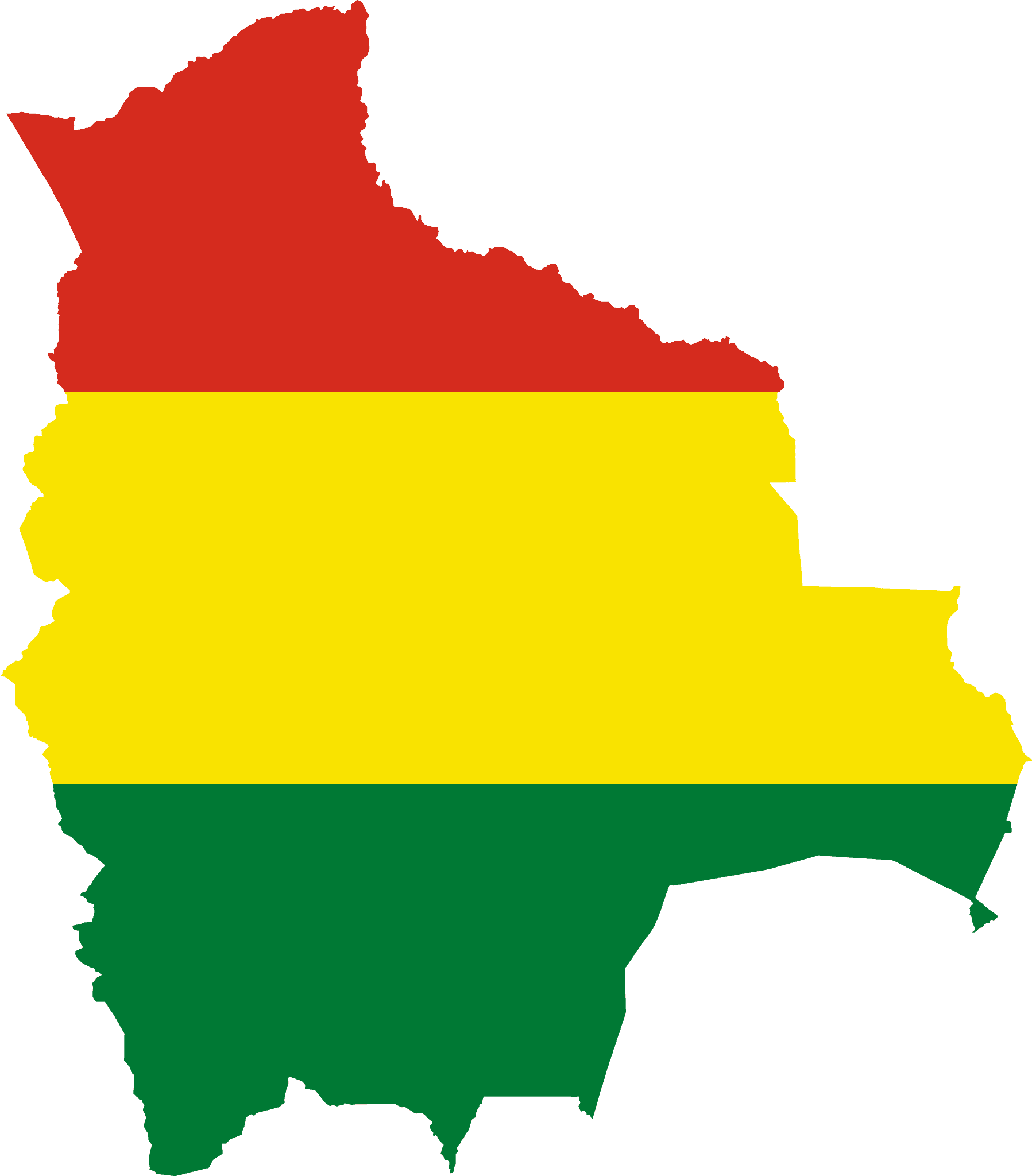 Flag map of Bolivia