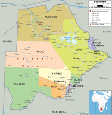 Botswana map image