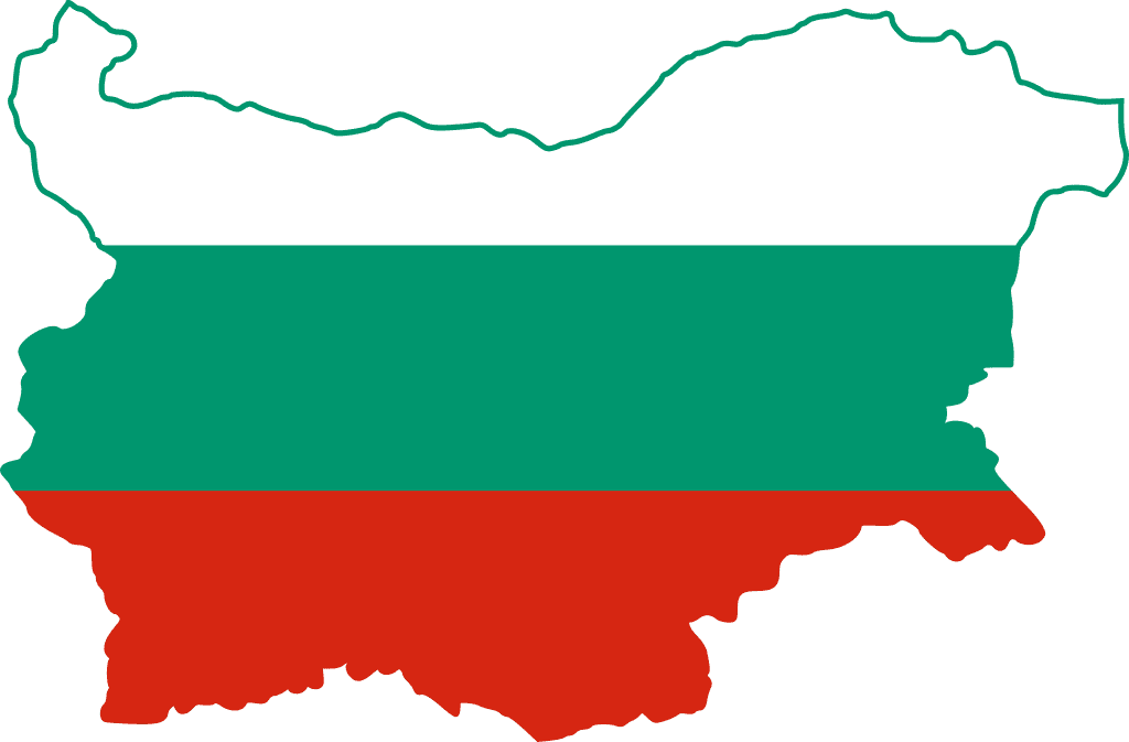 Flag map of Bulgaria