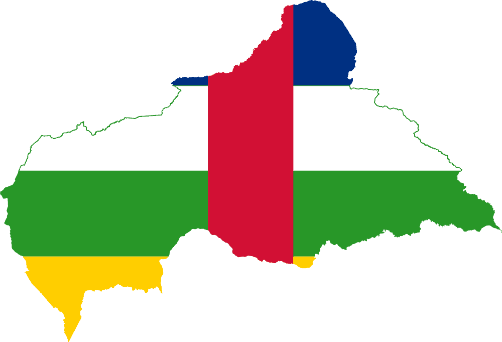Flag map of Central African Republic