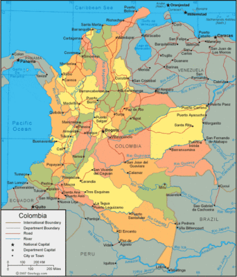 Colombia map image