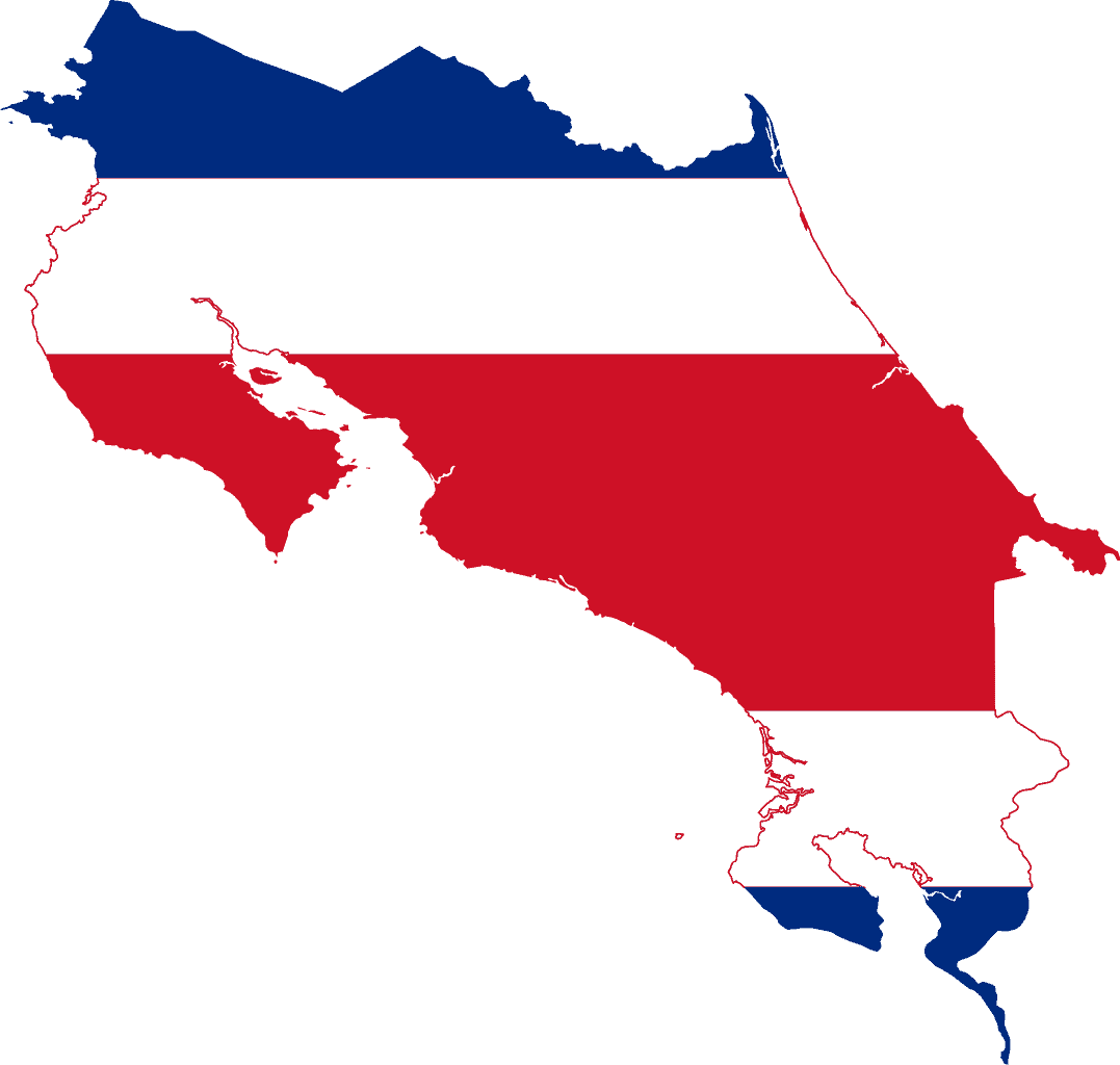 Flag map of Costa Rica