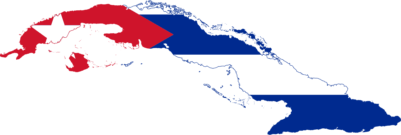 Flag map of Cuba