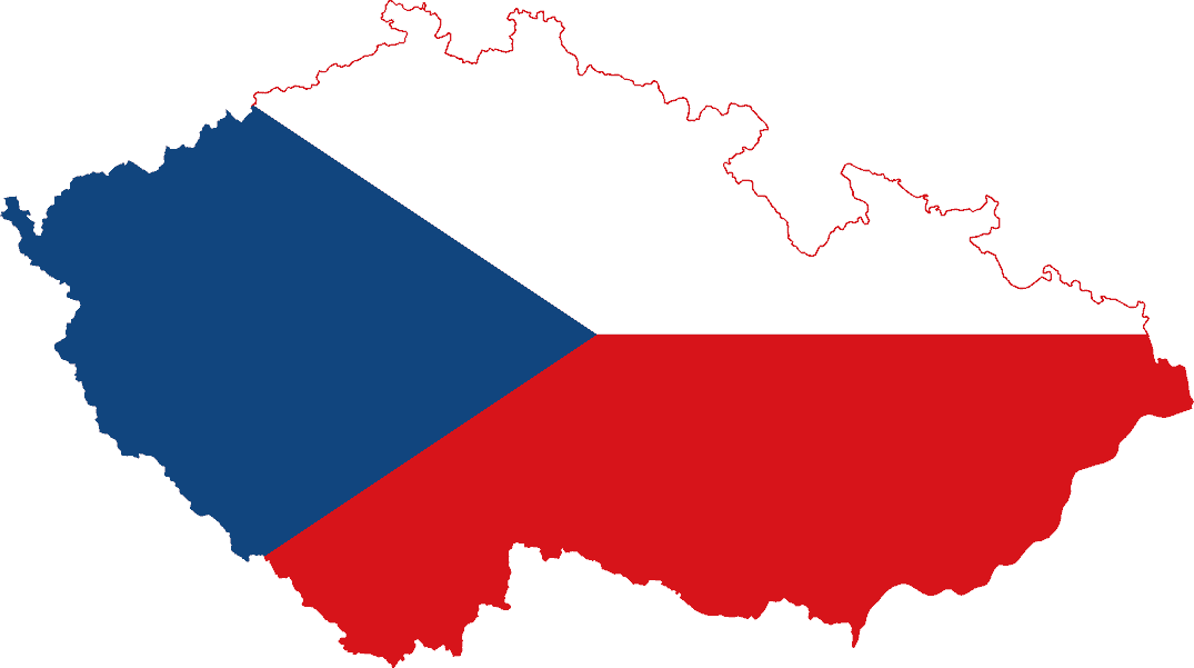 Flag map of Czech Republic