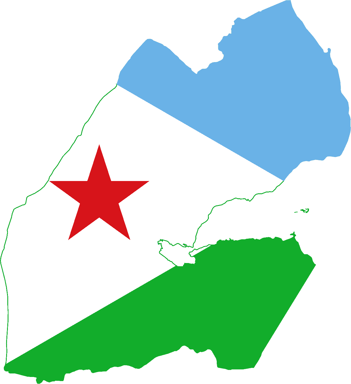 Flag map of Djibouti