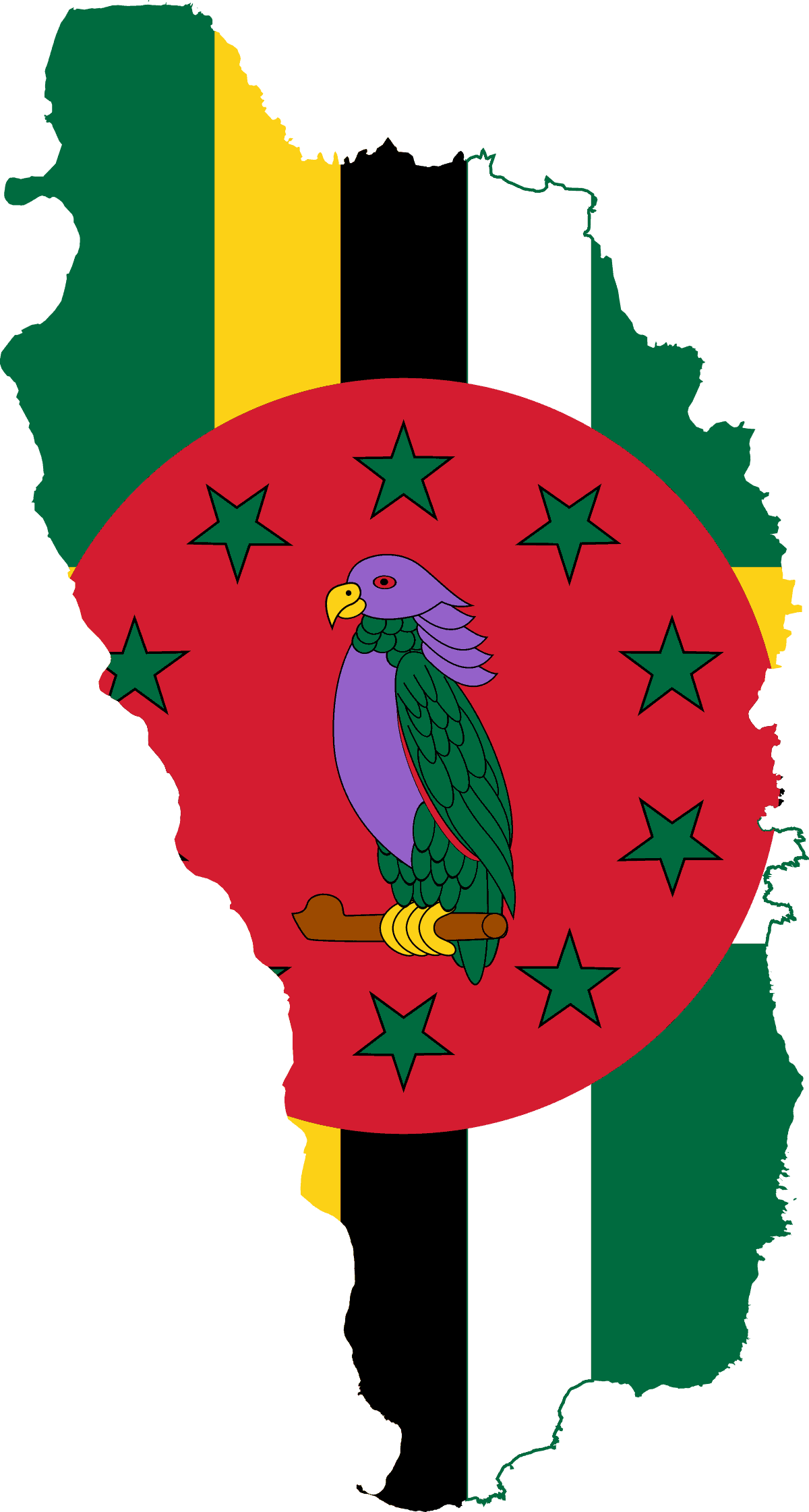Flag map of Dominica