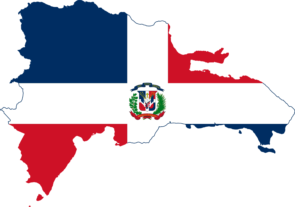 Flag map of Dominican Republic