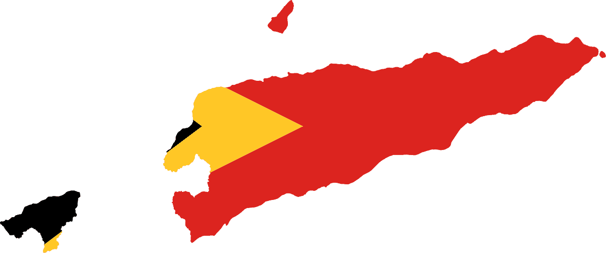 Flag map of East Timor (Timor-Leste)