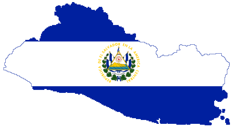 Flag map of El Salvador