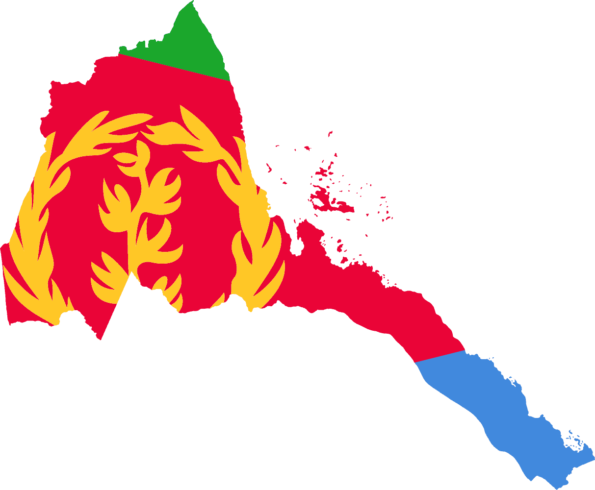 Flag map of Eritrea