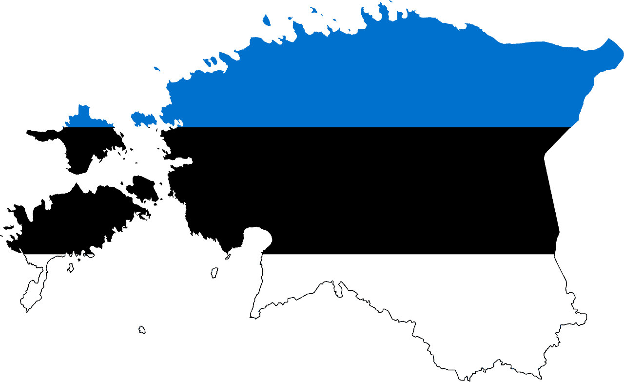 Flag map of Estonia