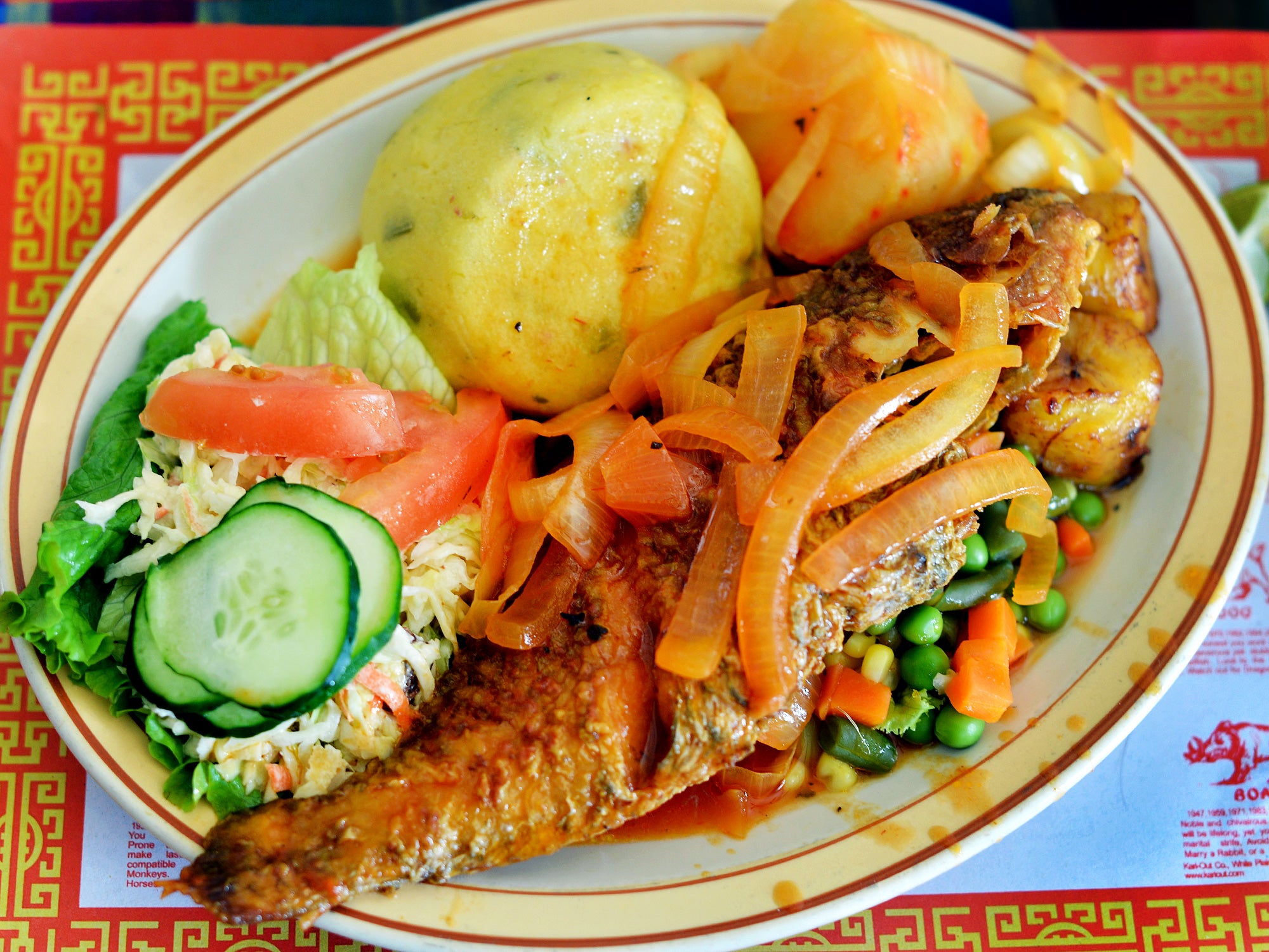 National Dish of British Virgin Islands - fish and fungi