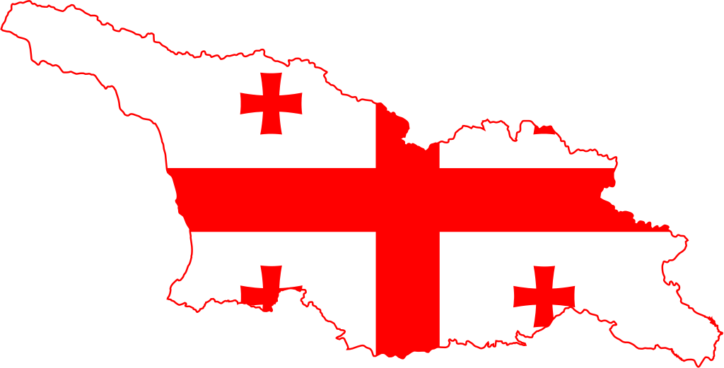 Flag map of Georgia
