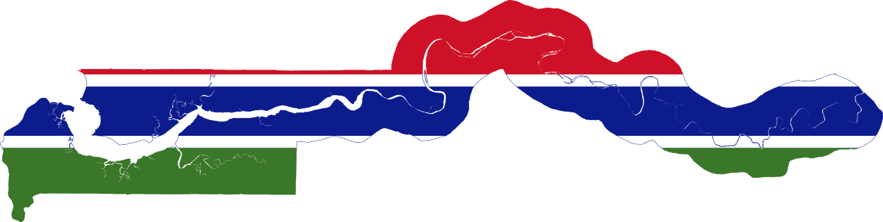Flag map of The Gambia