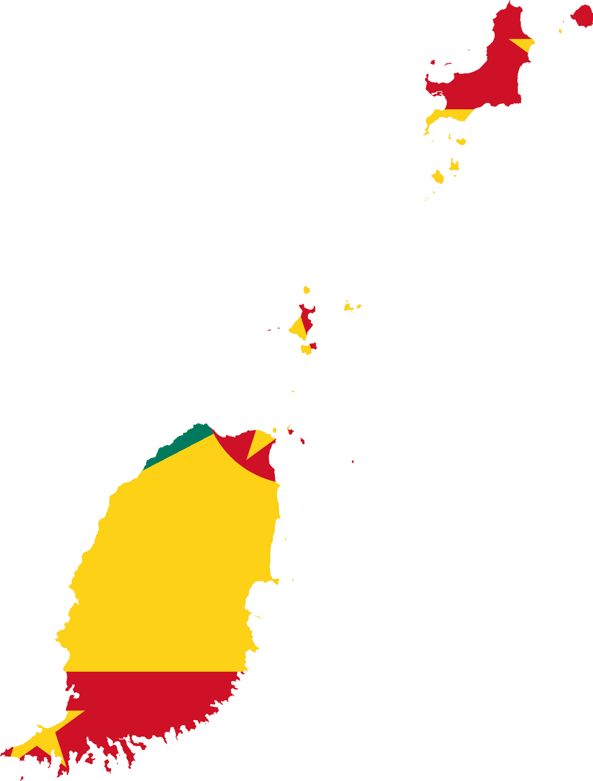 Flag map of Grenada