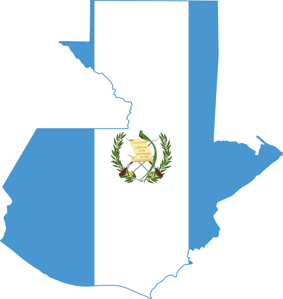 Flag map of Guatemala