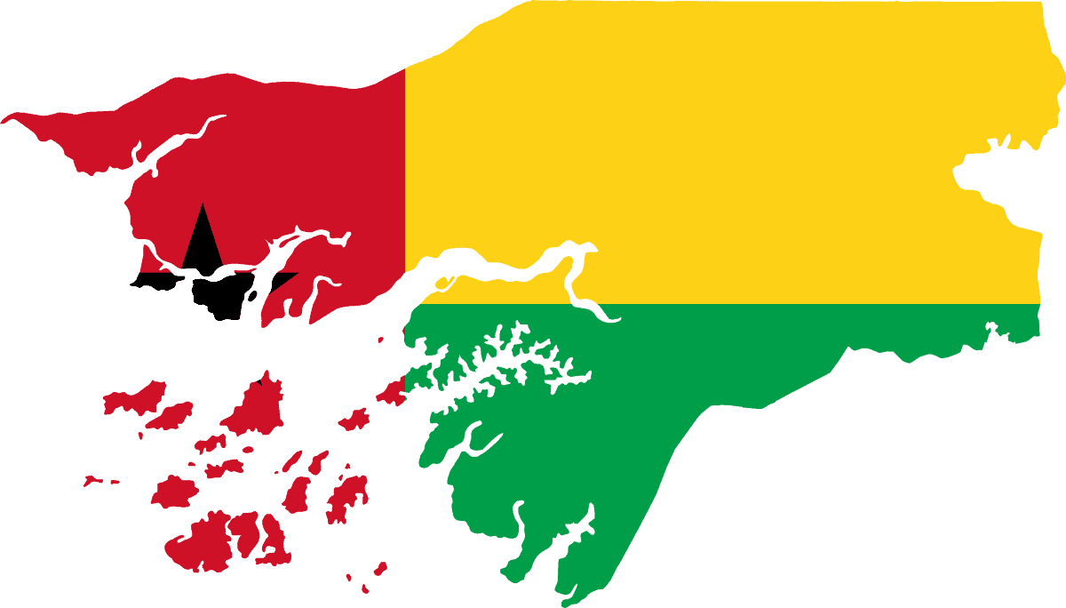 Flag map of Guinea-Bissau