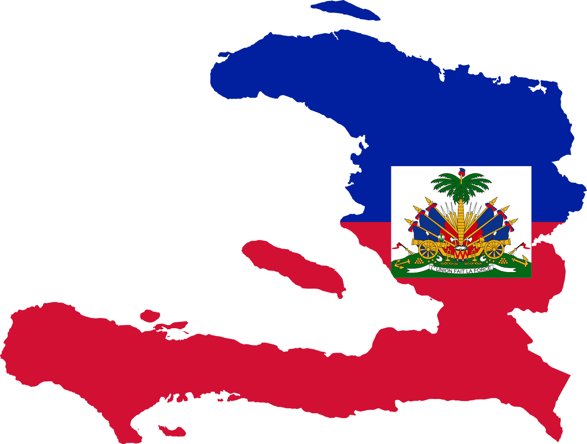 Flag map of Haiti