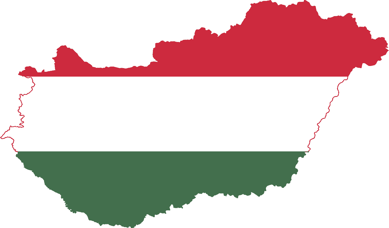 Flag map of Hungary