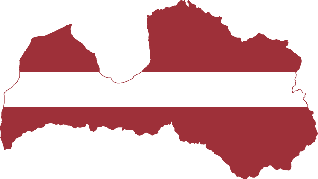 Flag map of Latvia