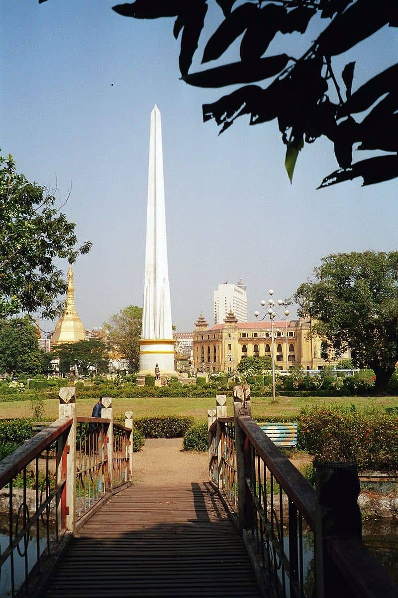 National monument of Myanmar (Burma) - Maha Bandula Park