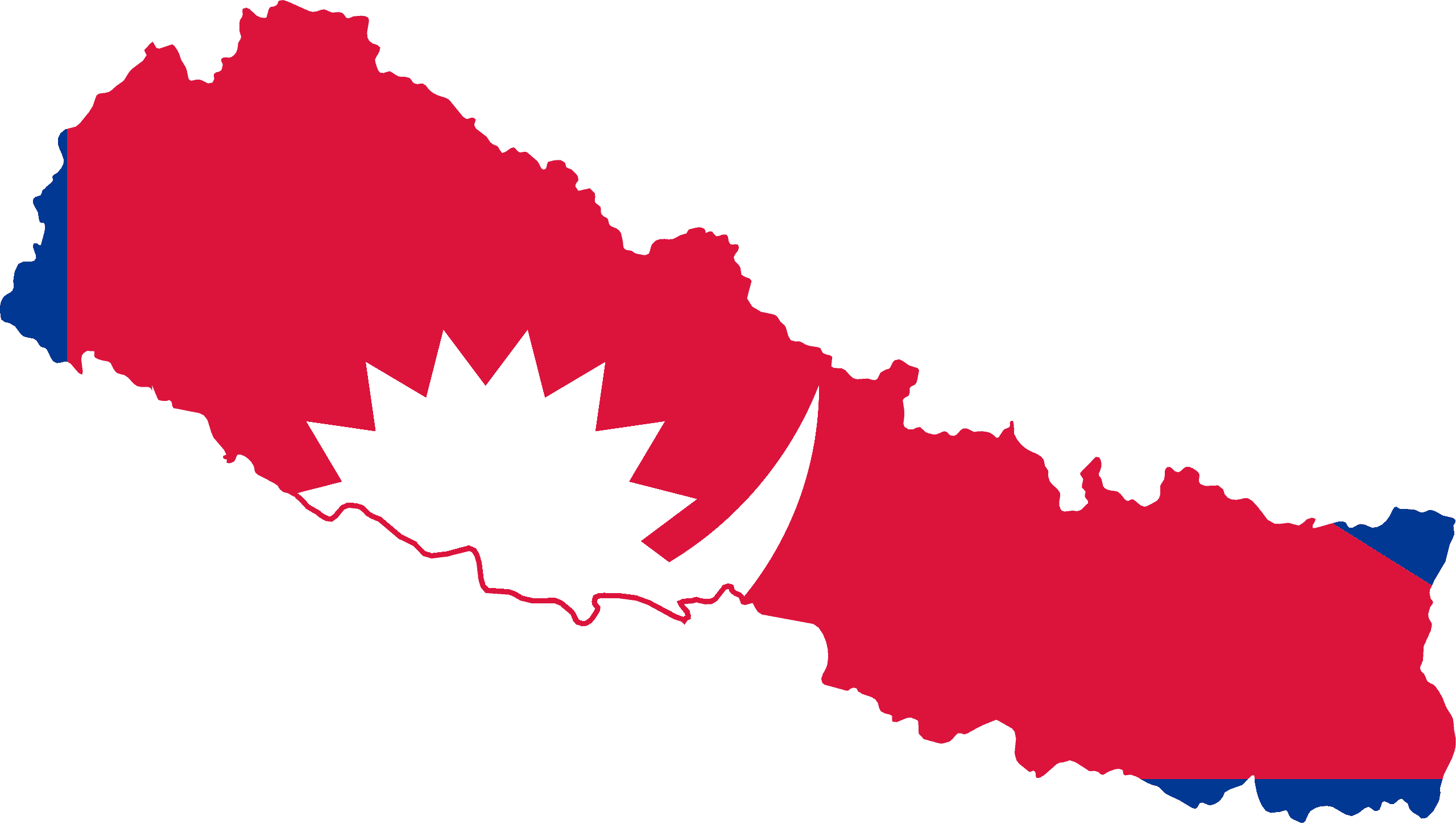 Flag map of Nepal