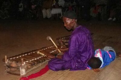 National instrument of Gabon - Obala, the ngombi, the balafon and traditional drums.
