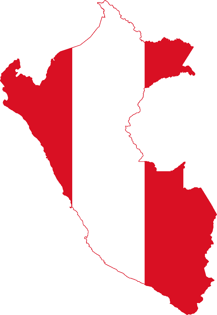 Flag map of Peru