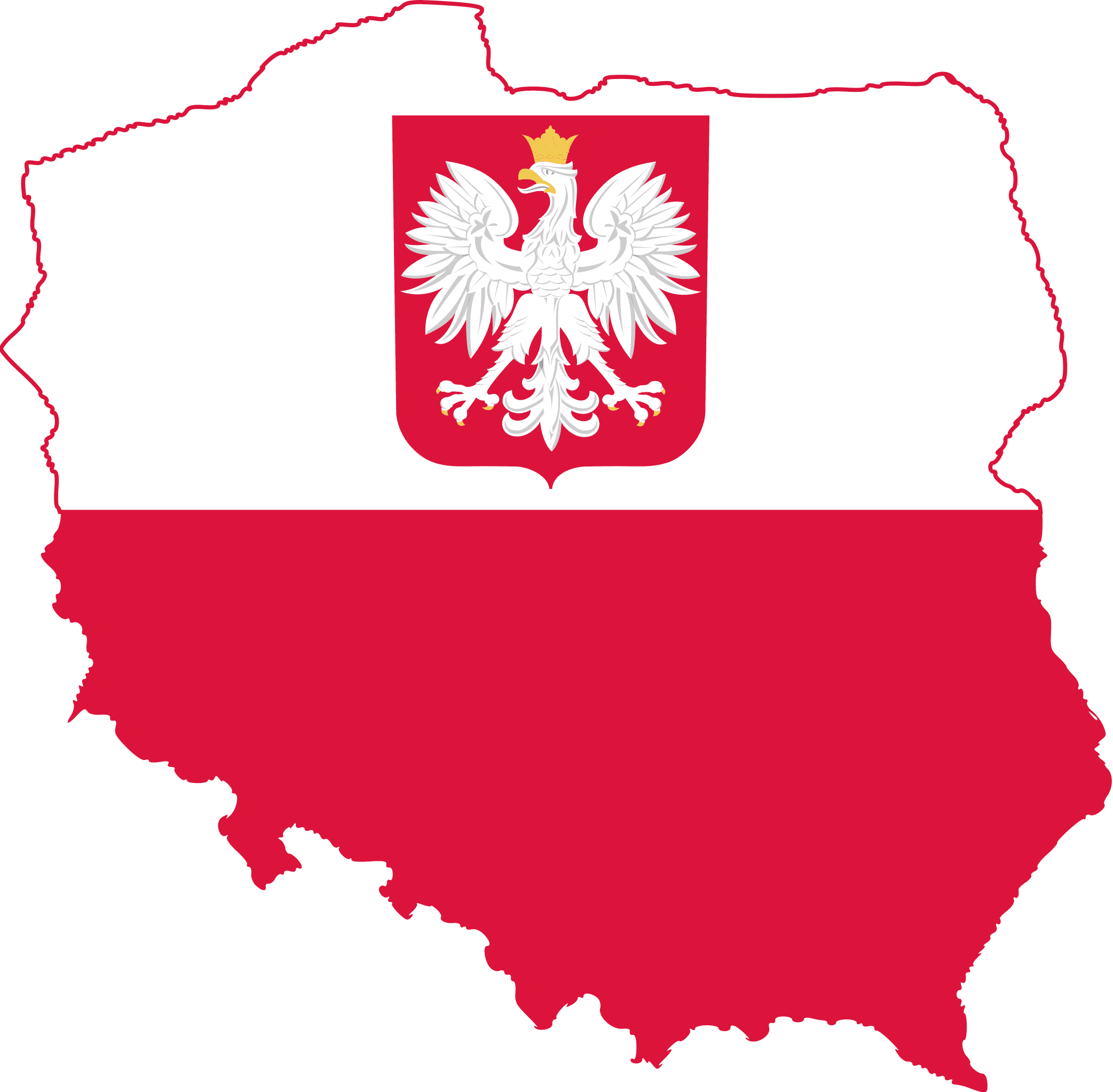 Flag map of Poland