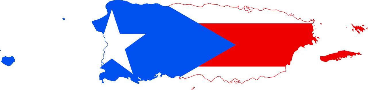 Flag map of Puerto Rico