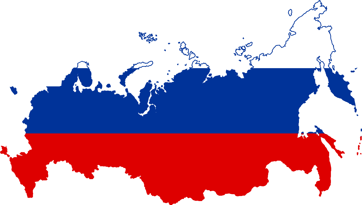 Flag map of Russia
