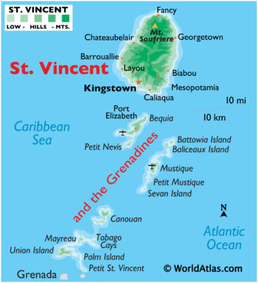 Saint Vincent and the Grenadines map image