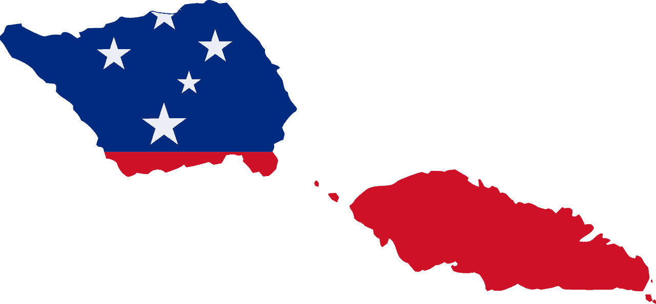 Flag map of Samoa