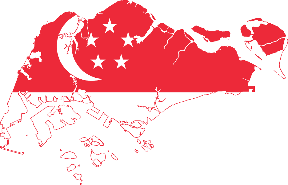 Flag map of Singapore