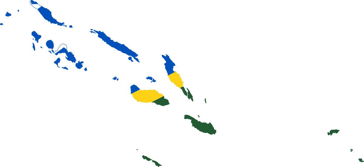 Flag map of Solomon Islands