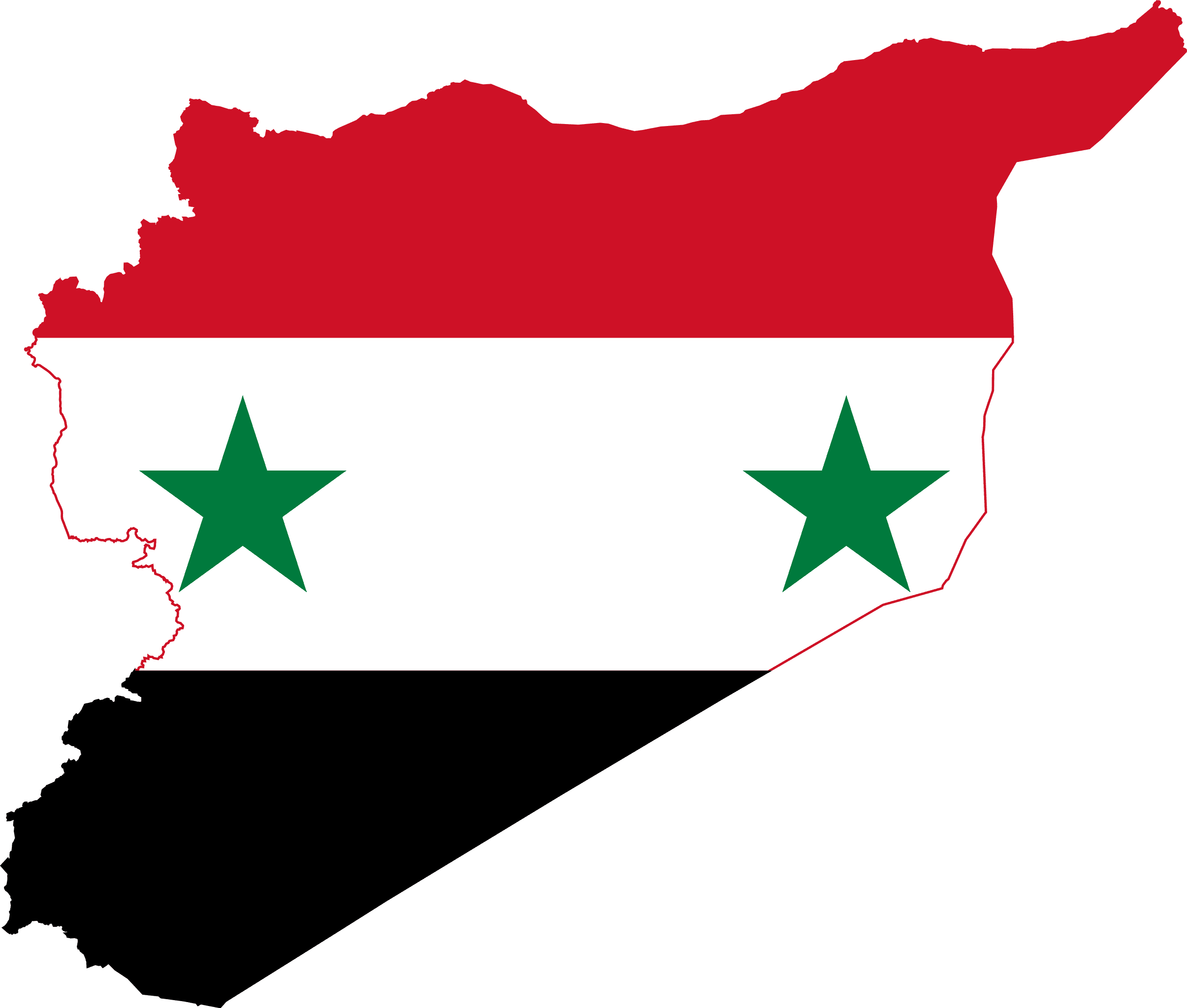 Flag map of Syria