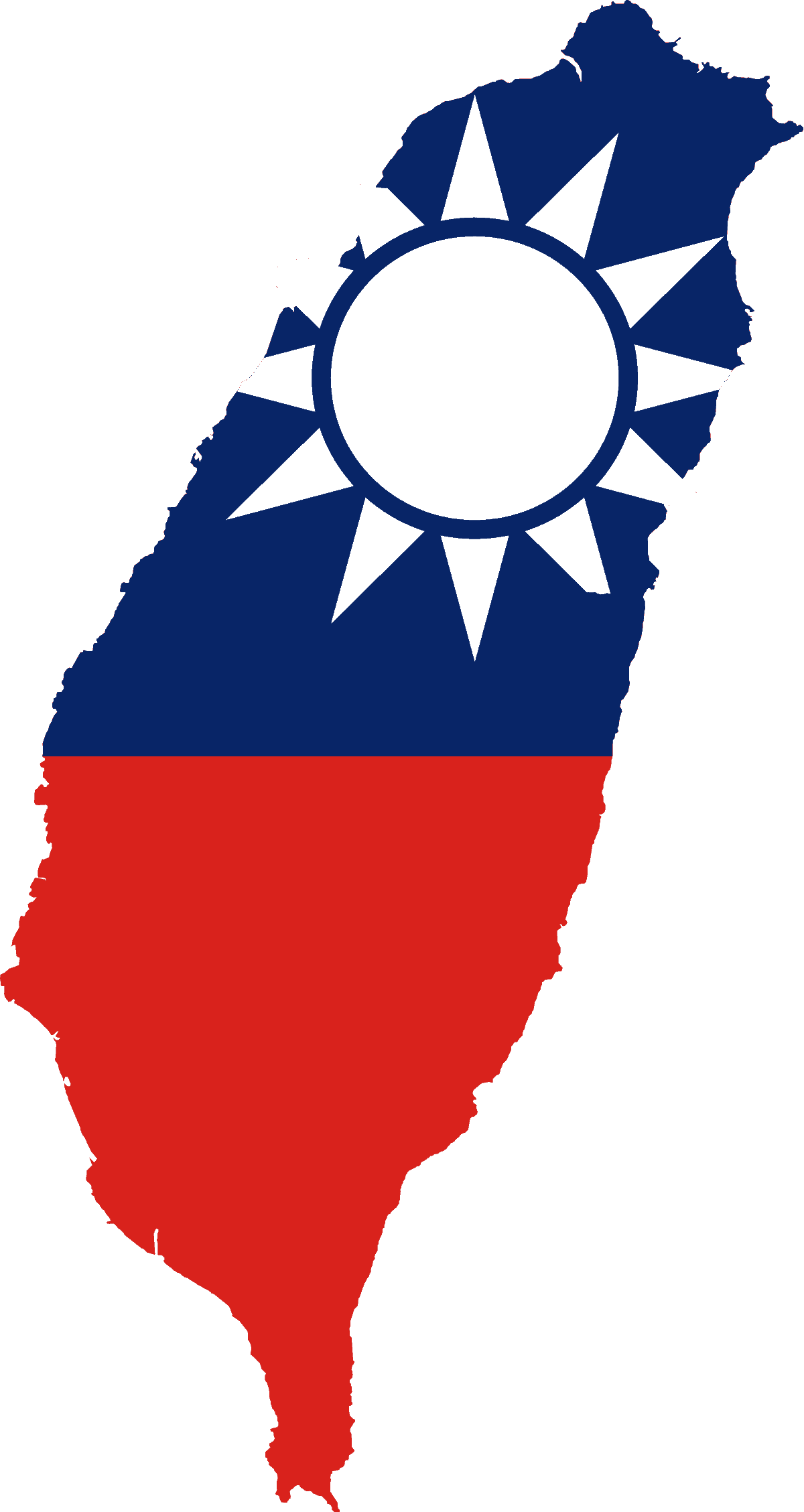 Flag map of Taiwan
