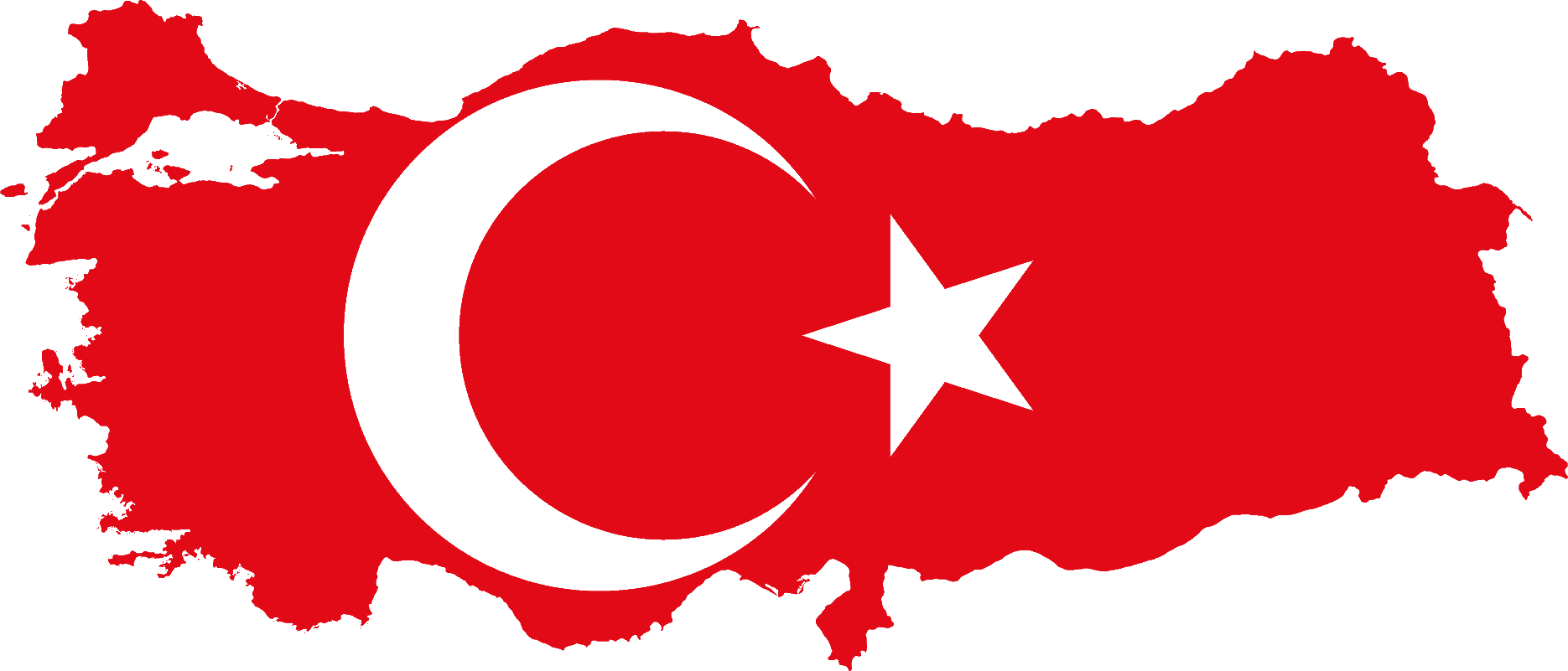 Flag map of Turkiye