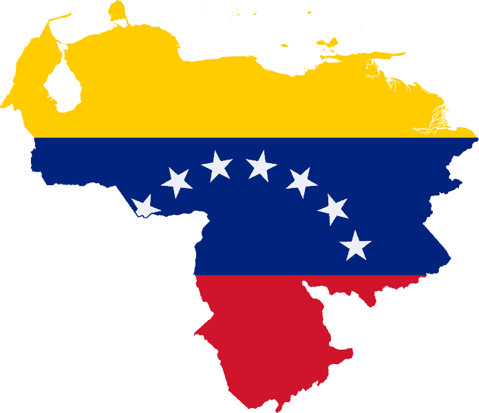 Flag map of Venezuela