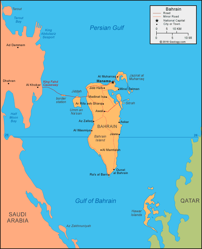 Bahrain map image