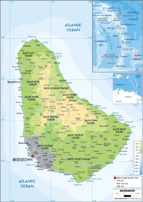 Barbados map image