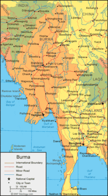 Myanmar (Burma) map image